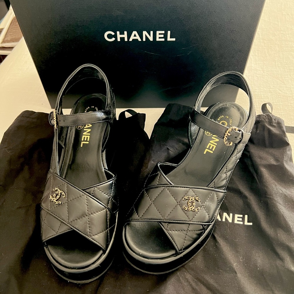 Chanel Wedge Sandals platform, Summer 2023